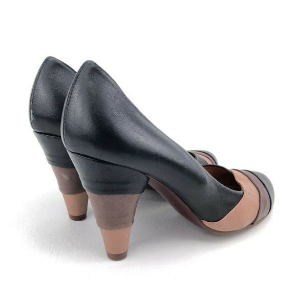 Chie Mihara Black Leather Pumps EUR 37.5 - Picture 5 of 10